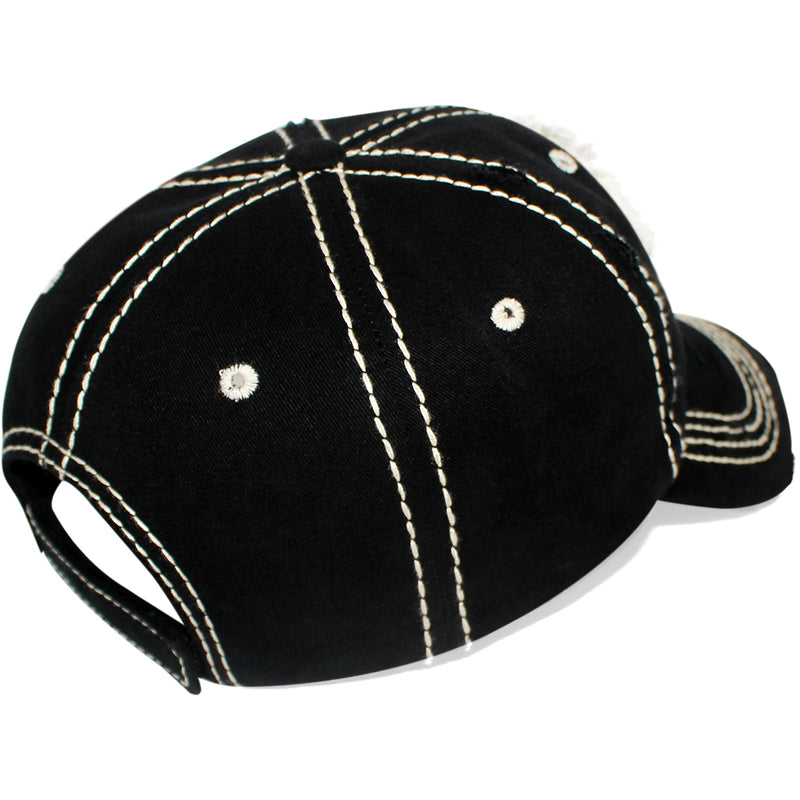 4350 DISTRICT : T13 | Free Spirit Front-raised Verbiage & Texas Cowboy with Bull Embroidery Design Vintage Baseball Cap