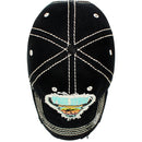 4350 DISTRICT : T13 | Free Spirit Front-raised Verbiage & Texas Cowboy with Bull Embroidery Design Vintage Baseball Cap