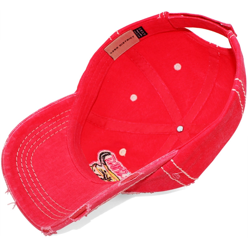 4350 DISTRICT : T13 | Free Spirit Front-raised Verbiage & Texas Cowboy with Bull Embroidery Design Vintage Baseball Cap
