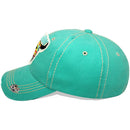 4350 DISTRICT : T13 | Free Spirit Front-raised Verbiage & Texas Cowboy with Bull Embroidery Design Vintage Baseball Cap