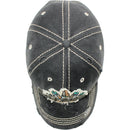 4350 DISTRICT : T13 | Free Spirit Front-raised Verbiage Design Vintage Baseball Cap