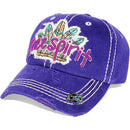 4350 DISTRICT : T13 | Free Spirit Front-raised Verbiage Design Vintage Baseball Cap