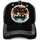 4350 DISTRICT : T13 | Good Vibes Only Front-raised Verbiage Design Vintage Baseball Cap