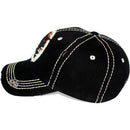 4350 DISTRICT : T13 | Good Vibes Only Front-raised Verbiage Design Vintage Baseball Cap