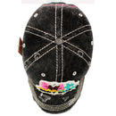 4350 DISTRICT : T13 | Boat Hair Don't Care Verbiage Design with Oxford Fabric Patch Design Vintage Baseball Cap