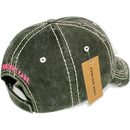 4350 DISTRICT : T13 | Boat Hair Don't Care Verbiage Design with Oxford Fabric Patch Design Vintage Baseball Cap