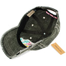 4350 DISTRICT : T13 | Boat Hair Don't Care Verbiage Design with Oxford Fabric Patch Design Vintage Baseball Cap
