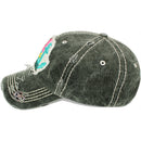 4350 DISTRICT : T13 | Boat Hair Don't Care Verbiage Design with Oxford Fabric Patch Design Vintage Baseball Cap