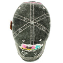 4350 DISTRICT : T13 | Boat Hair Don't Care Verbiage Design with Oxford Fabric Patch Design Vintage Baseball Cap
