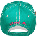 4350 DISTRICT : T13 | Boat Hair Don't Care Verbiage Design with Oxford Fabric Patch Design Vintage Baseball Cap