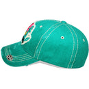 4350 DISTRICT : T13 | Boat Hair Don't Care Verbiage Design with Oxford Fabric Patch Design Vintage Baseball Cap