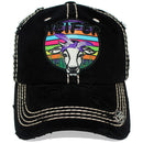 4350 DISTRICT : T13 | Heifer Embossed Verbiage Embroidery with Cute Heifer Embroidery Design Vintage Baseball Cap