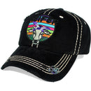 4350 DISTRICT : T13 | Heifer Embossed Verbiage Embroidery with Cute Heifer Embroidery Design Vintage Baseball Cap