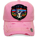 4350 DISTRICT : T13 | Heifer Embossed Verbiage Embroidery with Cute Heifer Embroidery Design Vintage Baseball Cap
