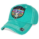 4350 DISTRICT : T13 | Heifer Embossed Verbiage Embroidery with Cute Heifer Embroidery Design Vintage Baseball Cap