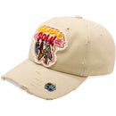 4350 DISTRICT : T13 | Hippie Soul Front-raised Verbiage & Blessed Feathers Embroidery Design Vintage Baseball Cap
