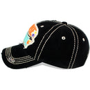 4350 DISTRICT : T13 | Hippie Soul Front-raised Verbiage Design Vintage Baseball Cap