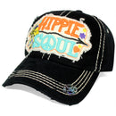 4350 DISTRICT : T13 | Hippie Soul Front-raised Verbiage Design Vintage Baseball Cap
