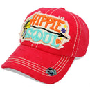 4350 DISTRICT : T13 | Hippie Soul Front-raised Verbiage Design Vintage Baseball Cap