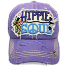4350 DISTRICT : T13 | Hippie Soul Front-raised Verbiage Design Vintage Baseball Cap