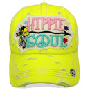 4350 DISTRICT : T13 | Hippie Soul Front-raised Verbiage Design Vintage Baseball Cap