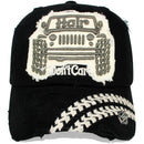 4350 DISTRICT : T13 | Hair Don't Care Bump Patch Design Vintage Baseball Cap
