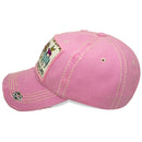 4350 DISTRICT : T13 | Peace, Love, Farm Life Front-raised Verbiage Design Vintage Baseball Cap