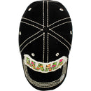 4350 DISTRICT : T13 | MAMA Embossed Verbiage with Flower Embroidery with Oxford Patch Design Vintage Baseball Cap