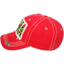 4350 DISTRICT : T13 | MAMA Embossed Verbiage with Flower Embroidery with Oxford Patch Design Vintage Baseball Cap