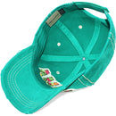 4350 DISTRICT : T13 | MAMA Embossed Verbiage with Flower Embroidery with Oxford Patch Design Vintage Baseball Cap