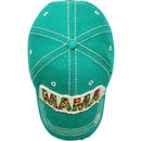 4350 DISTRICT : T13 | MAMA Embossed Verbiage with Flower Embroidery with Oxford Patch Design Vintage Baseball Cap