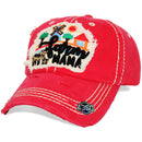 4350 DISTRICT : T13 | Farm Mama Front-raised Verbiage with Happy Farm Life Embroidery with Oxford Patch Design Vintage Baseball Cap