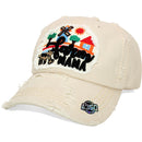 4350 DISTRICT : T13 | Farm Mama Front-raised Verbiage with Happy Farm Life Embroidery with Oxford Patch Design Vintage Baseball Cap