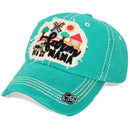 4350 DISTRICT : T13 | Farm Mama Front-raised Verbiage with Happy Farm Life Embroidery with Oxford Patch Design Vintage Baseball Cap
