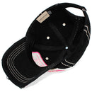 4350 DISTRICT : T13 | HOPE Front-raised Hope with Breast Cancel Awareness Pink Ribbon Design Vintage Baseball Cap