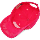 4350 DISTRICT : T13 | HOPE Front-raised Hope with Breast Cancel Awareness Pink Ribbon Design Vintage Baseball Cap