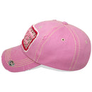 4350 DISTRICT : T13 | HOPE Front-raised Hope with Breast Cancel Awareness Pink Ribbon Design Vintage Baseball Cap