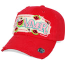 4350 DISTRICT : T13 | Summer Front-raised Verbiage with Watermelon Embroidery Design Vintage Baseball Cap