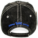 4350 DISTRICT : T13 | Home Sweet Home Verbiage Design with Oxford Fabric Patch Design Vintage Baseball Cap