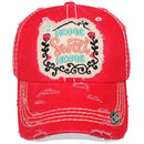 4350 DISTRICT : T13 | Home Sweet Home Verbiage Design with Oxford Fabric Patch Design Vintage Baseball Cap