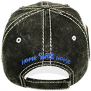 4350 DISTRICT : T13 | Home Sweet Home Verbiage Design with Oxford Fabric Patch Design Vintage Baseball Cap