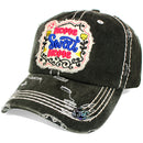 4350 DISTRICT : T13 | Home Sweet Home Verbiage Design with Oxford Fabric Patch Design Vintage Baseball Cap
