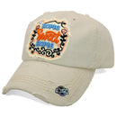 4350 DISTRICT : T13 | Home Sweet Home Verbiage Design with Oxford Fabric Patch Design Vintage Baseball Cap