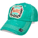 4350 DISTRICT : T13 | Home Sweet Home Verbiage Design with Oxford Fabric Patch Design Vintage Baseball Cap