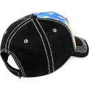 4350 DISTRICT : T13 | WILD AND FREE Front-raised Verbiage with Vintage USA Flag Sublimation Design Vintage Baseball Cap