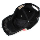 4350 DISTRICT : T13 | WILD AND FREE Front-raised Verbiage with Vintage USA Flag Sublimation Design Vintage Baseball Cap