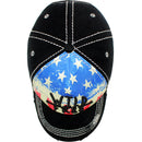 4350 DISTRICT : T13 | WILD AND FREE Front-raised Verbiage with Vintage USA Flag Sublimation Design Vintage Baseball Cap