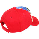 4350 DISTRICT : T13 | WILD AND FREE Front-raised Verbiage with Vintage USA Flag Sublimation Design Vintage Baseball Cap