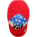 4350 DISTRICT : T13 | WILD AND FREE Front-raised Verbiage with Vintage USA Flag Sublimation Design Vintage Baseball Cap