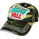 4350 DISTRICT : T13 | Blessed Y'all Verbiage Design with Oxford Fabric Patch Design Vintage Baseball Cap